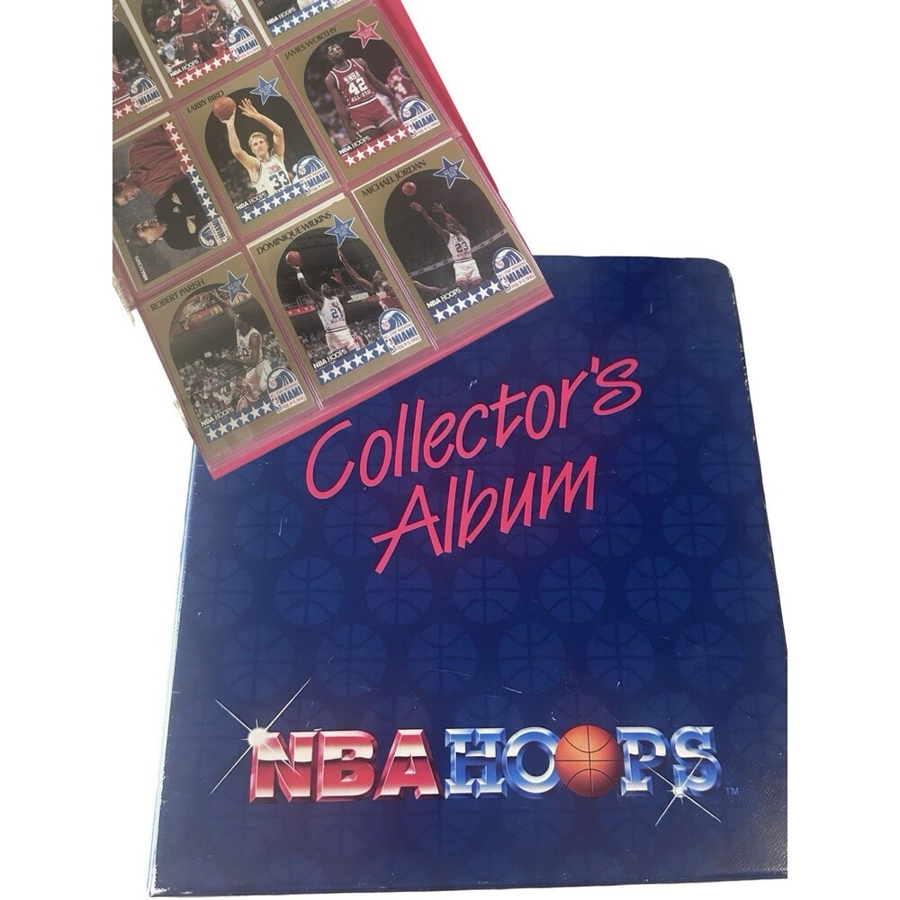 NBA Hoops 500 Mystery Cards In Binder 1989-1990